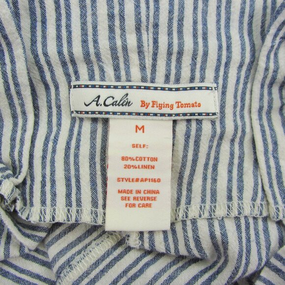 A. Calin Pinstripe Women's Shorts Size M - Picture 2 of 11